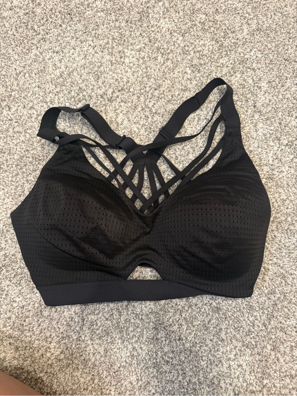 Victoria's Secret Black Strappy Wireless Sports Bra